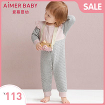 Love children baby girl baby baby newborn cute Mengbao long-sleeved one-piece climbing suit AB1750421