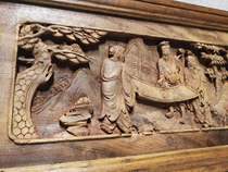 Generation character boutique wood carving generation wood carving Fidelity bag old Qin Chess calligraphy and painting antique antique clear carved board