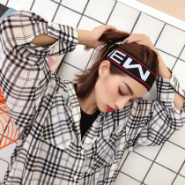 Sports hair band female hipster hip hop hip hop hip hop dance Korean fashion headdress running sweat and sweat with concave shape hair accessories male