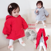 Childrens clothing baby jacket Autumn and winter clothes Girls  tops clothes Winter cotton clothes Male baby female baby out cotton clothes coat