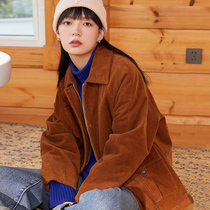 omont egg tart retro light core suede collar cotton jacket cotton jacket woman short winter thickened loose cotton coat