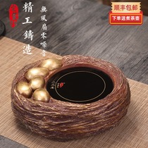 Song Yixuan cast copper electric pottery stove tea stove household mini iron pot silver pot boiling water tea boiler electric tea stove silent