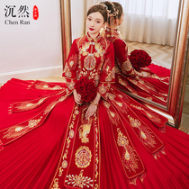 Xiuhe clothing 2021 new wedding Chinese dress female toast clothing bride out of the cabinet wear thin wedding dress summer Xiuhe