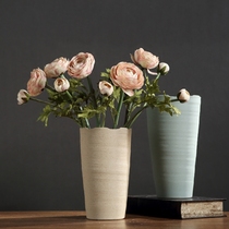 Creative and fashionable flower arrangement dried flower arrangement modern minimalist ceramic vase ornaments living room dining table and home decorations