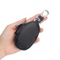 Head-layer cow leather female car key package sleeve small universal Japan-ROK hung waist brief about mini male lock spoon bag