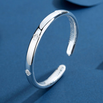 Silver bracelet female 9999 foot silver bracelet Minimalist cold wind Korean opening adjustable gift Net Red Jewelry