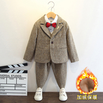 Childrens suit suit boys autumn and winter casual flower girl dress British baby suit handsome new winter clothes