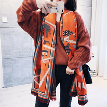 Scarf Woman Autumn Winter Cashmere New 100 hitch Han version thickened shawl bifacial long style student warm surrounding neck