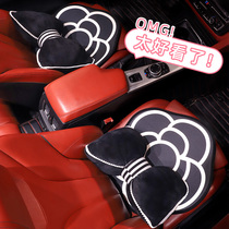 Car Cushions Linen All Season Universal Winter Plush Cute Cartoon Anti-Slip On-board Seat Cushion Monolithic In-car Supplies