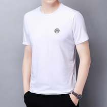 2021 summer new modal mens white T-shirt mens short sleeved round neck loose breathable Mens top