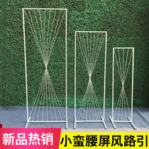 New wedding props wire geometric frame screen background decoration wedding waist waist window ornaments road guide