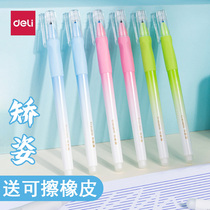 Powerful elementary school students rubbing and easy to wipe can wipe the magic thermal rubbing pen that can be wiped off the gel pen pull cap girl refill children girls erase crystal blue core black pen Molan grades 3 and 4