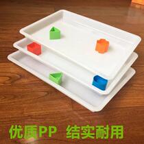 Rectangular pallet tea plate plastic plastic fruit dish dumplings food tray kindergarten operation plate