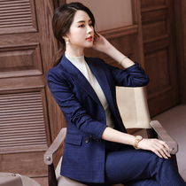 Professional suit female autumn fashion temperament work clothes plaid suit female small suit tooling business student formal dress