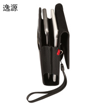 Vertical double-layer mobile phone running bag men wear belt waist sleeve two mobile phone bag flip cover magnetic buckle waist leather case