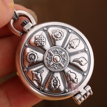 999 Shurangama mantra Sterling silver Gawu box for men and women large pendant Six-character truth manual Gawu Tibetan can open new products