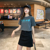 Short sleeve T-shirt Women summer 2021 New Korean version of loose net red Super Fire ins tide letter printing on clothes half sleeve