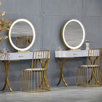 Northern Europe Light Luxury Studio Dressing Shop Mirror Table Professional with lamp beauty salon Wedding shop Makeup Shop Mirror