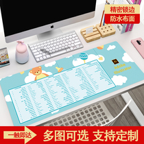 Cute shortcut desk pad oversized INS female computer keyboard mouse pad soft personality hipster desktop pad