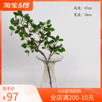 Hot Pin Glass Emulation Green Plant Creative Original Design Brief modern swing piece Living room flower arrangement light vase luxurious