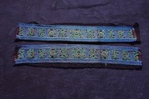 Home Sonic Penthouse Hunt for Acoustic Leather Silk Thread Handmade Embroidered pair of single sheets Dimensions 39 * 5cm c-696