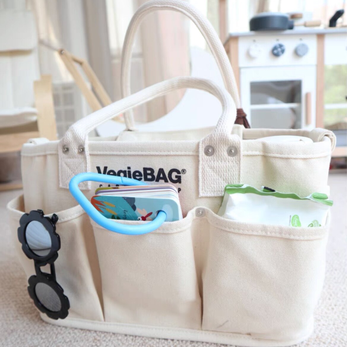 Japan vegiebag mommy bag large capacity canvas mother-to-baby handbag portable mother multifunctional child care bag woman