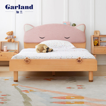 Garland solid wood childrens bed soft bag bed modern simple home bedroom 1 2 1 5 single bed girl princess bed