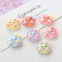 Leaf Sister Crystal Smiley Face Clouds Accessories Diy Homemade Cream Glued Phone Shell Material Accessories Children Handmade