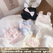 Girl heart cute sweet butterfly bow tie rabbit ear low waist briefs comfortable buttocks girl panties