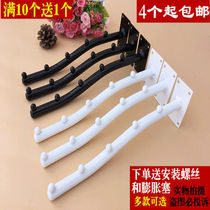 Clothing store hangers womens display rack on the wall retro wrought iron clothes hat long hooks childrens wear showcase rack