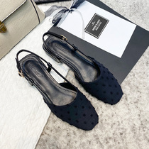 Hong Kong new summer sandals fairy style 2021 Korean version of wild fashion outside wear flat bottom bag head shoes temperament