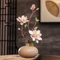Black and white gray ceramic vases fake flower ornaments home decorations modern living room simulation elegant magnolia furnishings