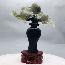 (flowers open with rich and expensive Ping An An) Four major jade boutique unique mountain jade pendulum pieces 2 3 catties y60