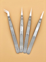 Phoenix high temperature resistant ceramic head stainless steel flying wire tweezers thin straight tip high precision clip mobile phone repair tool