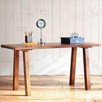 Nordic solid wood computer desk simple modern retro desk simple table home writing desk creative Workbench