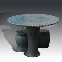 Anti-corrosion sunscreen antifreeze ceramic porcelain table set Garden antifreeze anti-corrosion porcelain table