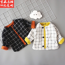 Rare pure original A Lu small umbrella childrens clothing autumn and winter baby cotton thin coat 1-2-3-4 years old childrens cotton-padded jacket