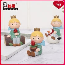 If Original Cartoon Little Prince Resin Pendulum Piece Creative Cake Decoration Handicraft Gift Home Cute