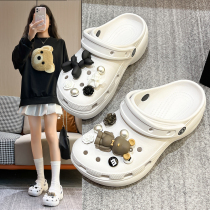 Zonaphone longing for life Cave shoes female non-slip Shit Sensation Non-slip Thick Bottom Beach Shoes Baotou Sandslippers