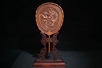 Boutique Yellow Poplar Wood Finely Carved Dragon Pinewood Swing Piece a solid wood engraving handlebar piece Living room Decorative Arts collection