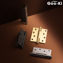 Goqi Total Copper Mute Thickened Hinge 4 Inch Pure Copper Loose Leaf Hinge Flat Open Bearing Brass Foldout