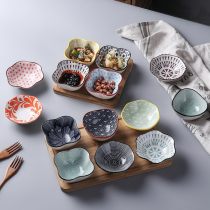 Korean side dishes Japanese ceramic soy sauce tableware small butterfly plate personality creative Net red eat and broadcast the same home