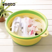 Japan imports ISETO FOLD WASHBASIN PORTABLE WASHBASIN Wash Basin Travel Containing Basin Baby Shower Bath
