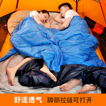 Cold Proof Adults Double Sleeping Bag Adults Winter Outdoor Lovers Hotel Sepal Travel Camping Pure Cotton Thickened