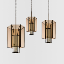 New Chinese Tea Room Chandeliers Designer Brief Corridor Stairway Lamps Duplex the Chinese style Terrace Chandeliers