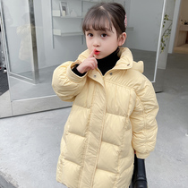 Girls' down jacket mid-length 2022 new western style baby thick 90 white duck down children's winter coat