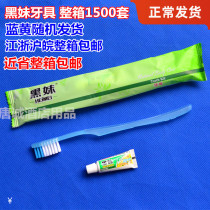 Black Sister Soft Hair Dental Appliances Hotel Supplies Disposable Toothbrush Toothpaste Washing 2-in-1 Dental Kit