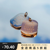 ROAD original design New products wake up love Titanium steel Korean and Japanese lettering tag Men and women lovers gift couple money chain