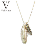 Feather sweater chain long Net red atmosphere Joker pendant hanging clothes simple accessories accessories accessories decoration necklace women