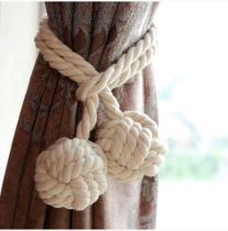 (New product) pure hand-woven American garden cotton rope curtain buckle curtain buckle curtain strap curtain rope
